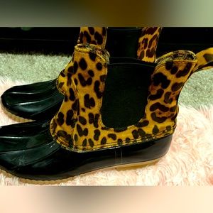 Animal Print Rain/Winter Booties